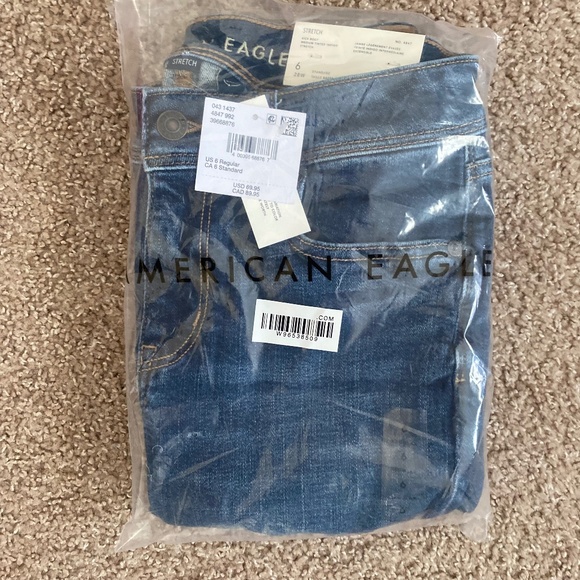 🎄🎁GIFT IDEA!🔥🛍️ NWT American Eagle Kick Boot Jeans Cargo Pockets🛍️🔥 - Picture 3 of 5